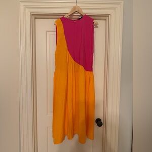 Topshop Pink and Orange Maxi Dress